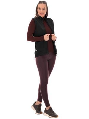 Colete de Soft com Gola Alta e Bolsos Frontais | DiCorpo  