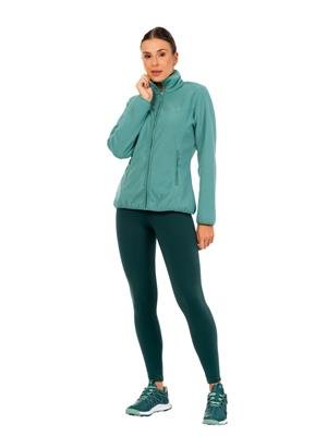 Jaqueta Feminina Acinturada com Gola Alta Bolsos e Zíper - Soft Ultra