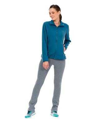 Jaqueta Feminina Acinturada com Gola Alta Bolsos e Zíper - Soft Ultra