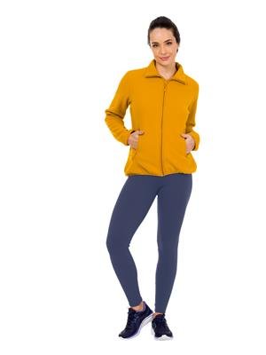 Jaqueta Feminina Acinturada com Gola Alta Bolsos e Zíper - Soft Ultra