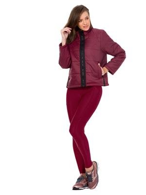 Jaqueta Matelassê Feminina Encurtada Com Gola Alta e Forro Sherpa 