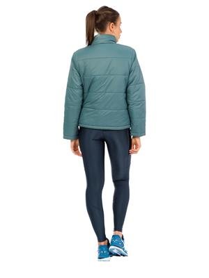 Jaqueta Matelassê Feminina Encurtada Com Gola Alta e Forro Sherpa 