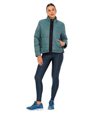 Jaqueta Matelassê Feminina Encurtada Com Gola Alta e Forro Sherpa 