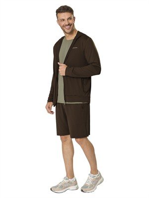 Jaqueta Masculina com Capuz, Bolsos e Porteção UV 