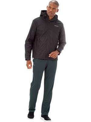 Jaqueta Unissex Corta Vento Resistente à Água e com Capuz - Tecido Emborrachado 