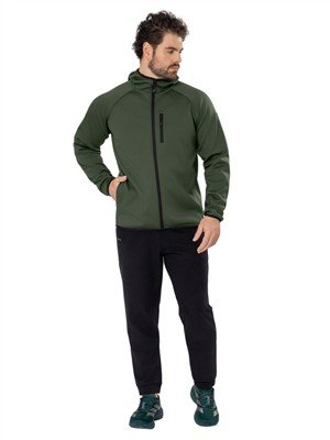 Jaqueta Masculina Térmica com Capuz e Bolsos Embutidos - Soft Interlock 