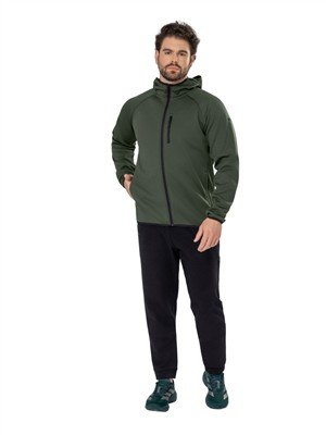Jaqueta Masculina Térmica com Capuz e Bolsos Embutidos - Soft Interlock 