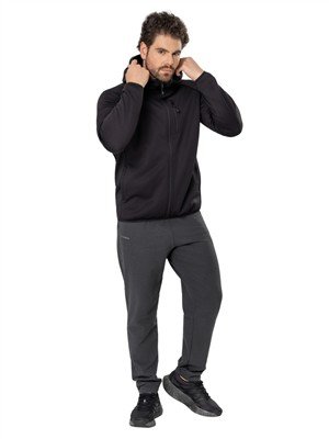 Jaqueta Masculina Térmica com Capuz e Bolsos Embutidos - Soft Interlock 