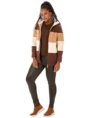 Casaco Feminino De Soft Alongado Com Bolsos e Capuz 