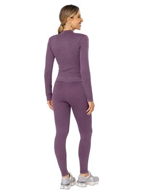 Jaqueta Cropped Seamless com Gola Alta 