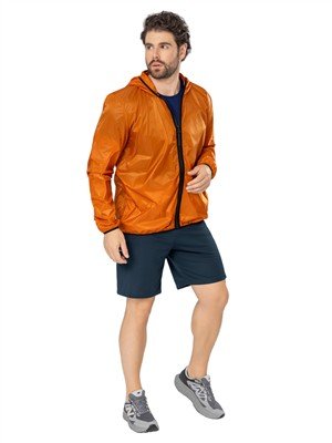 Jaqueta Corta Vento Masculina Repelente à Água, Com Capuz e Bolsos  