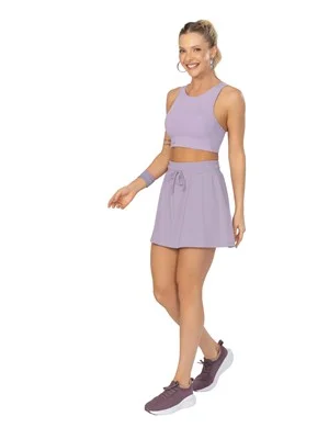 Saia Shorts Esportiva com Bolso para Celular e Bolso para Bolinha 