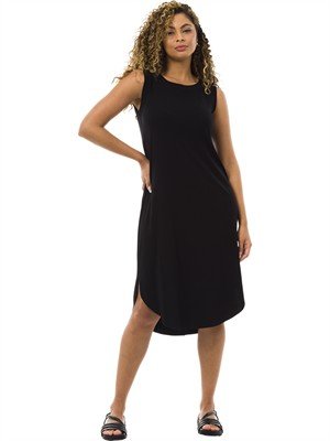 VESTIDO MIDI DICORPO COM DECOTE CANOA 