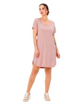 Vestido Camiseta com Bolsos e Decote U | DiCorpo 