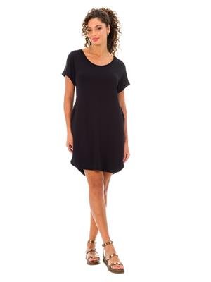 Vestido Camiseta com Bolsos e Decote U | DiCorpo 