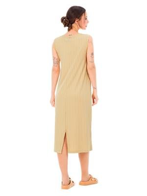 Vestido Midi Canelado Decote Canoa | DiCorpo 