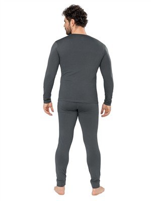 Conjunto Masculino: Camiseta Térmica Manga Longa com Decote Careca + Legging Térmica 