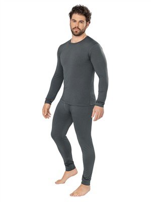 Conjunto Masculino: Camiseta Térmica Manga Longa com Decote Careca + Legging Térmica 