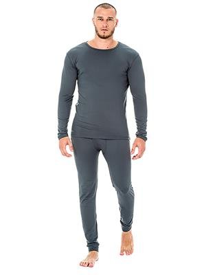 Conjunto Masculino: Camiseta Térmica Manga Longa com Decote Careca + Legging Térmica 