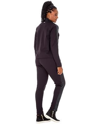 Conjunto Feminino De Jaqueta + Calça Jogging Com Recortes, Gola Alta e Avesso Peluciado