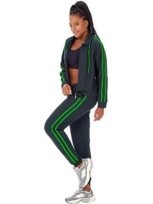 Conjunto Listrado Feminino: Jaqueta Raglã e Calça Jogger com Bolsos | DiCorpo 