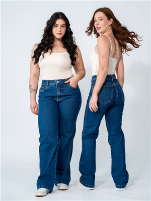 CALCA JEANS RETA 