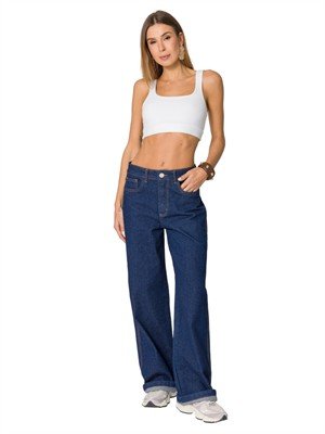 Calça Jeans Wide Leg 