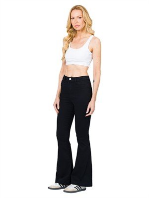 Calça Jeans Flare com Bolsos Traseiros 