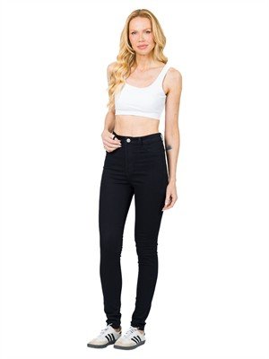 Calça Jeans Skinny com Bolsos Traseiros 