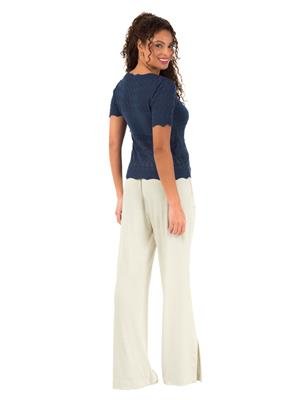 Blusa em Tricô com Decote Redondo | DiCorpo 