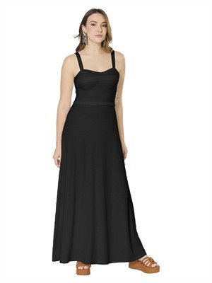 Vestido Longo com Alças Finas  