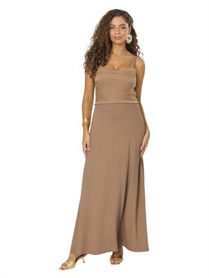 Vestido Longo com Alças Finas  