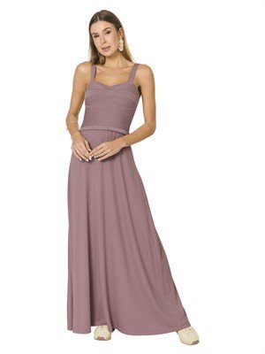 Vestido Longo com Alças Finas  
