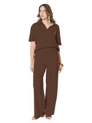 Calça Reta com Bolsos 