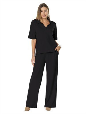 Blusa Ampla Gola Polo 