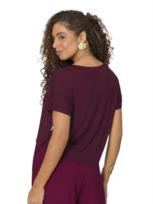 Camiseta Ampla Encurtada 