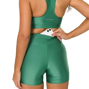 Shorts com Bolso Traseiro no Cós Alto Duplo 